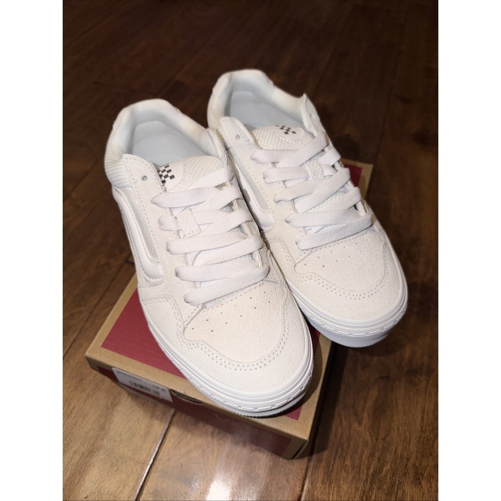 Vans Womens Caldrone Shoe Chunky Low-Top  SZ‎ 7 Suede/Mesh/White NIB